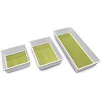 Addis Cajas organizadoras de cajones- de la Marca- Base Suave- plástico- White-Green- 18 x 40 x 7.5 cm